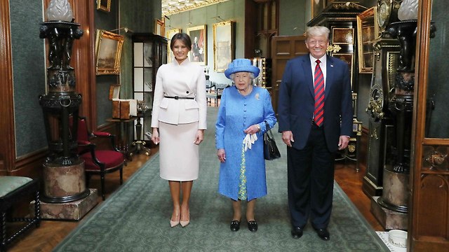 ליזבת השנייה מלניה טראמפ ודונלנד טראמפ (צילום: AFP)