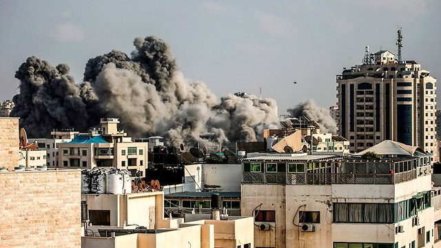 תקיפות חיל האוויר ברצועה (צילום: AFP)