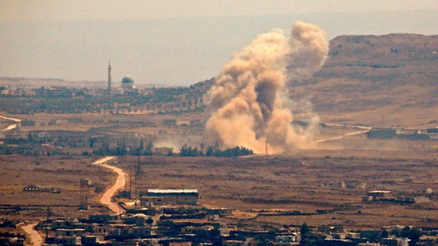 הפצצות צבא אסד בקוניטרה סוריה (צילום: AFP)