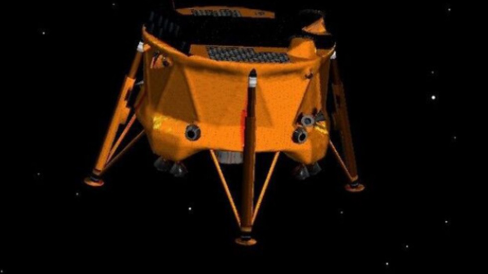 לאסוף מידע מדעי רב במהלך הנחיתה. הדמיה של החללית הישראלית מתקרבת אל פני הירח (צילום: spaceIL)