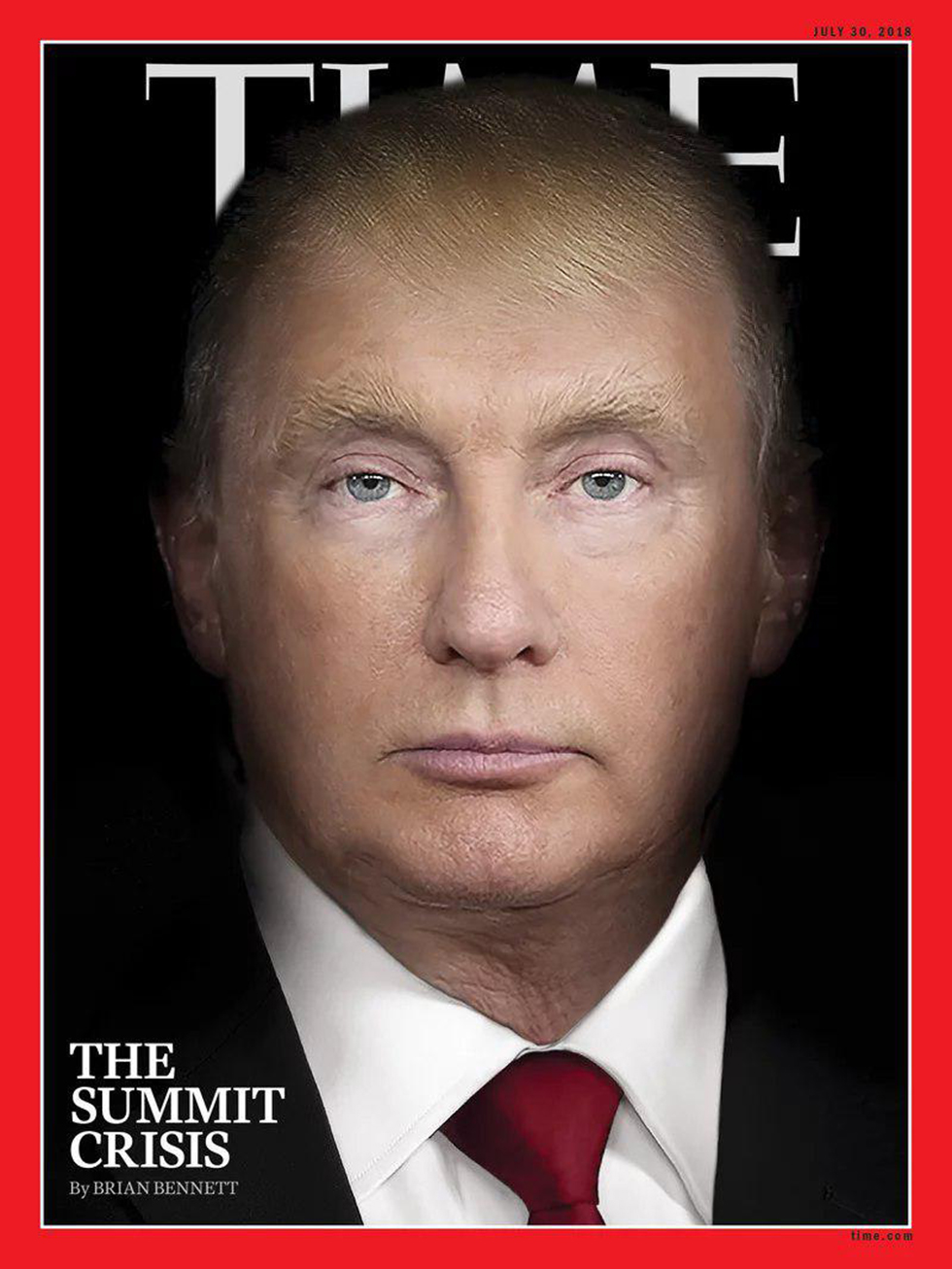 Time magazine cover: Putin and Trump photoshopped together