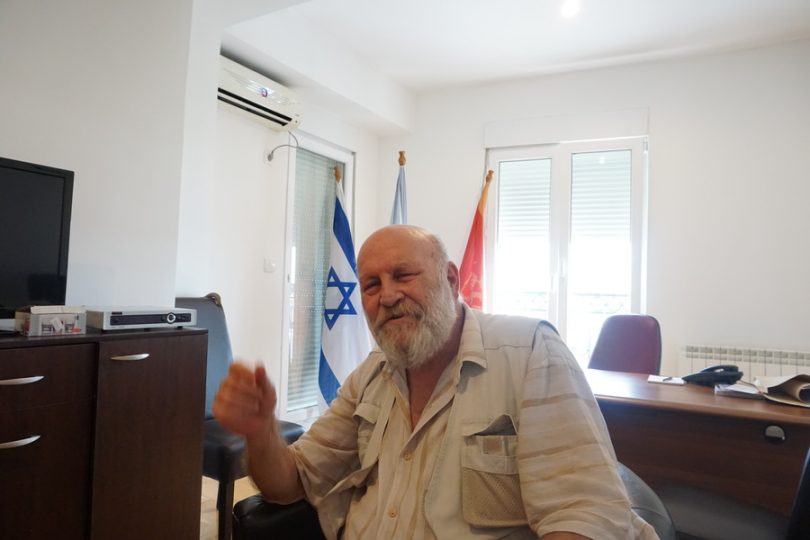 Jasa Alfandari, former president of Montenegro's Jewish community. (Photo: Felice Friedson/The Media Line)