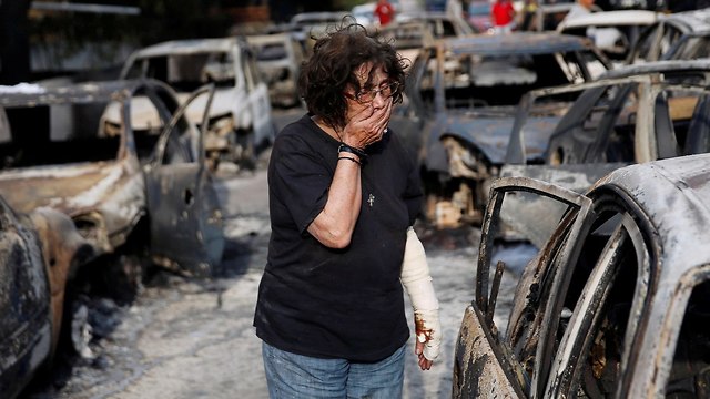 שריפה שריפות יוון אתונה אש להבות הרוגים נזק (צילום: רויטרס)