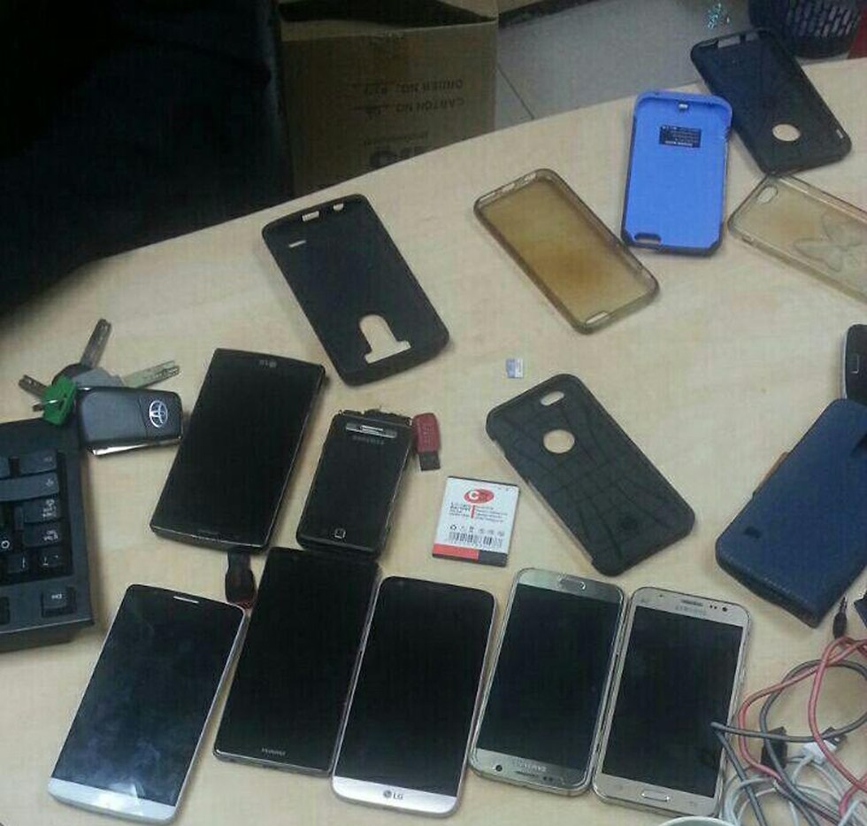 גנב סלולר סלולריים גנובים (צילום: דוברות המשטרה)