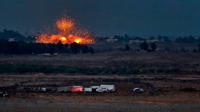 לחימה בסוריה ליד רמת הגולן (צילום: AFP)