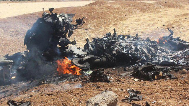 Сгоревший "Су-22" ВВС Сирии