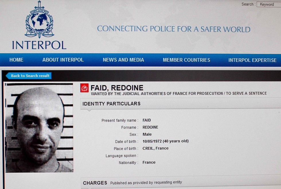 הפושע רדואן פאיד שברח מהכלא במסוק צרפת (צילום: AFP)