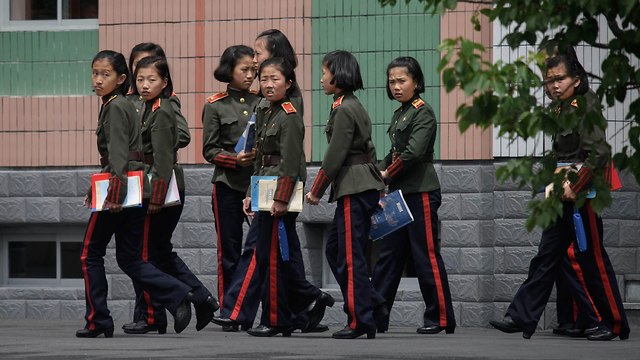 בית הספר קאנג פאנג סוק לבנות ב  צפון קוריאה (צילום: AFP)