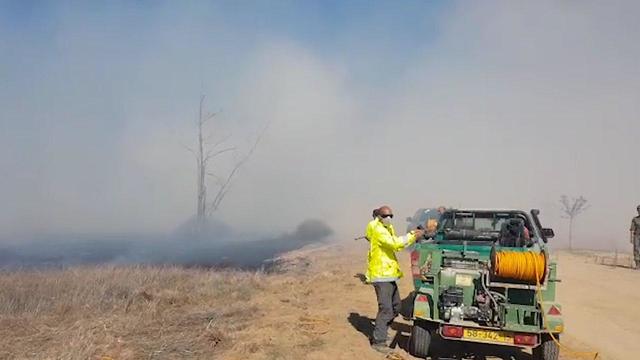 Battling fire in Be'eri forest (Photo: KKL)