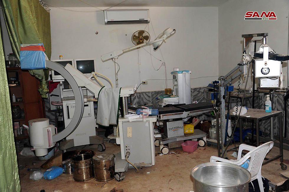בית חולים שדה בסוריה (צילום: סוכנות הידיעות הסורית הרשמית - 