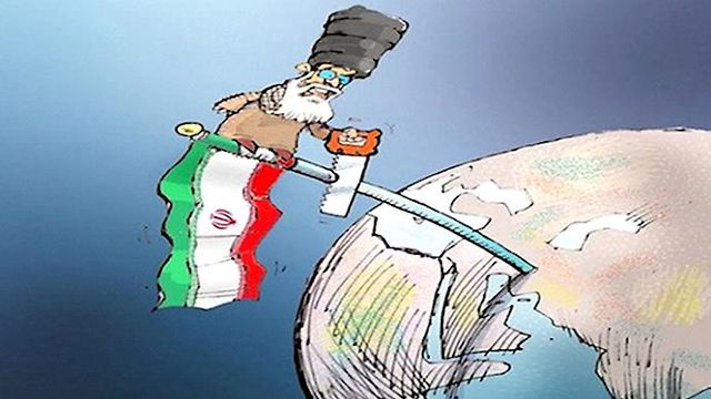 Карикатура на Хаменеи, распространенная в социальных сетях