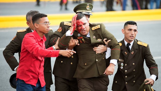 ניסיון התנקשות בנשיא ניקולס מדורו (צילום: AP)