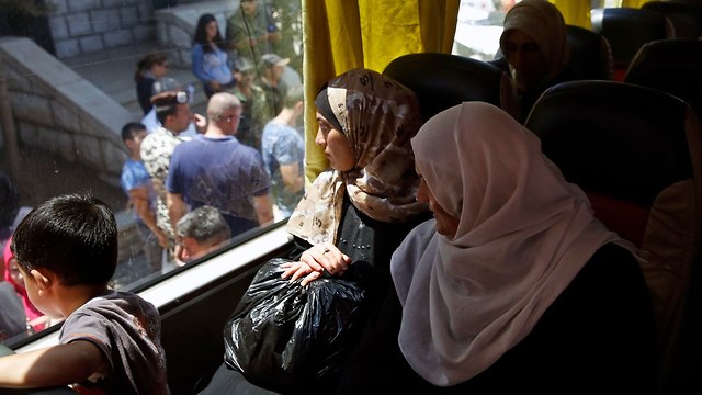 פליטים סוריה גבול לבנון (צילום: AP)