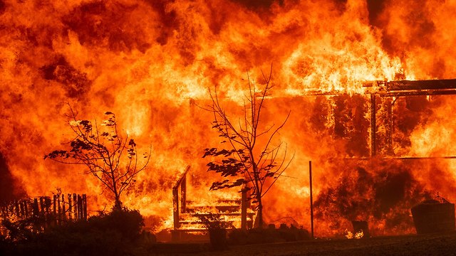 אש שריפה שריפות קליפורניה ארצות הברית (צילום : AFP)
