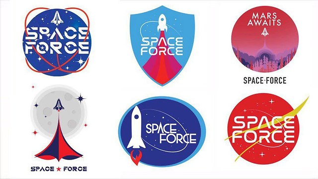 Space Force logo options (Photo: Twitter)