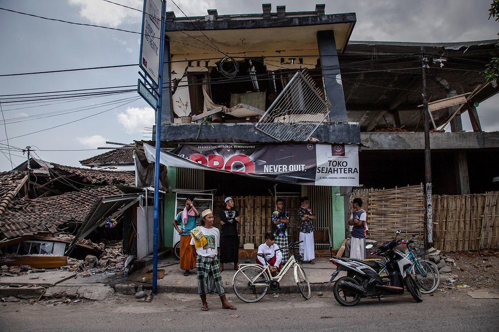 רעידת אדמה בלומבוק שבאינדונזיה (צילום: gettyimages)