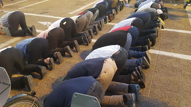 Prayer during the protest