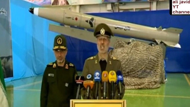 Defense Minister Gen. Amir Hatami unveiling new Fateh-e Mobin ballistic missile