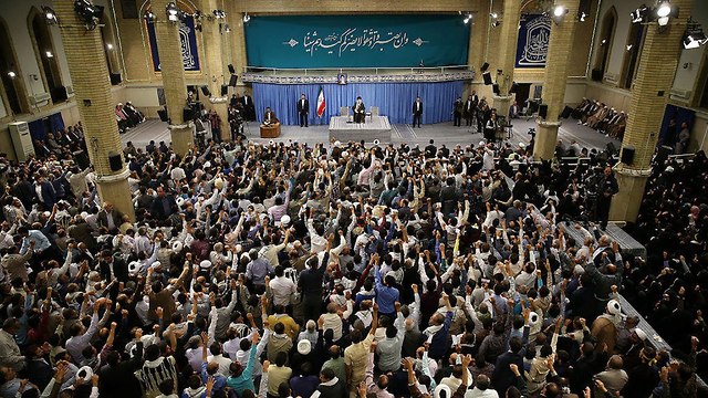 Khamenei at a Tehran mosque