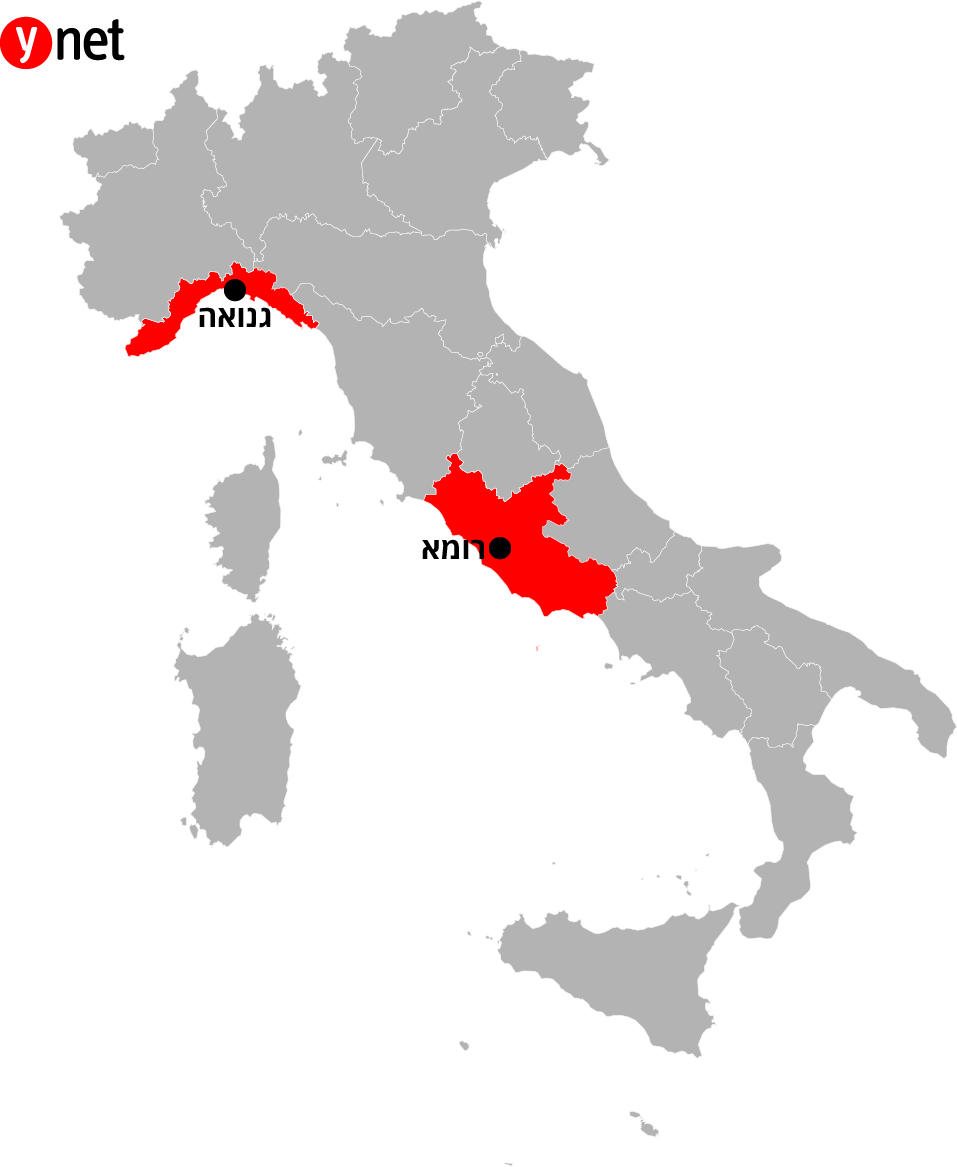מפה איטליה גנואה ג'נובה אסון קריסת גשר  אינפו גרפיקה ()