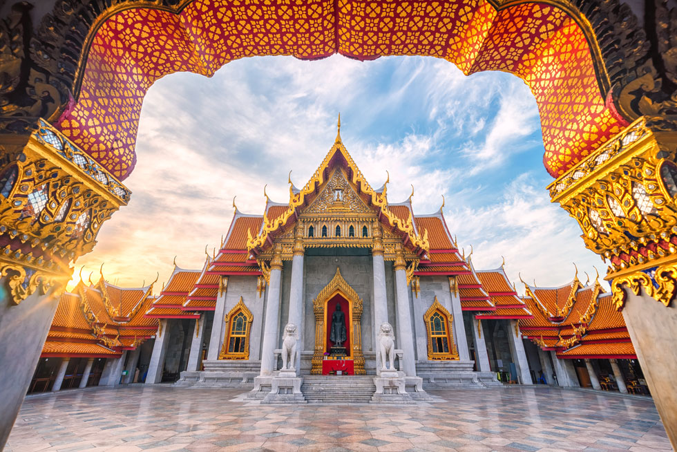  מקדש השיש בבנגקוק. העיר הזאת לא מפסיקה להפתיע (צילום: Shutterstock)