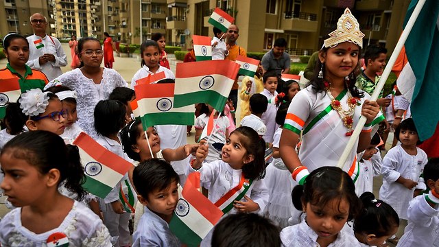 הודו חגיגות יום העצמאות ניו דלהי (צילום: AP)