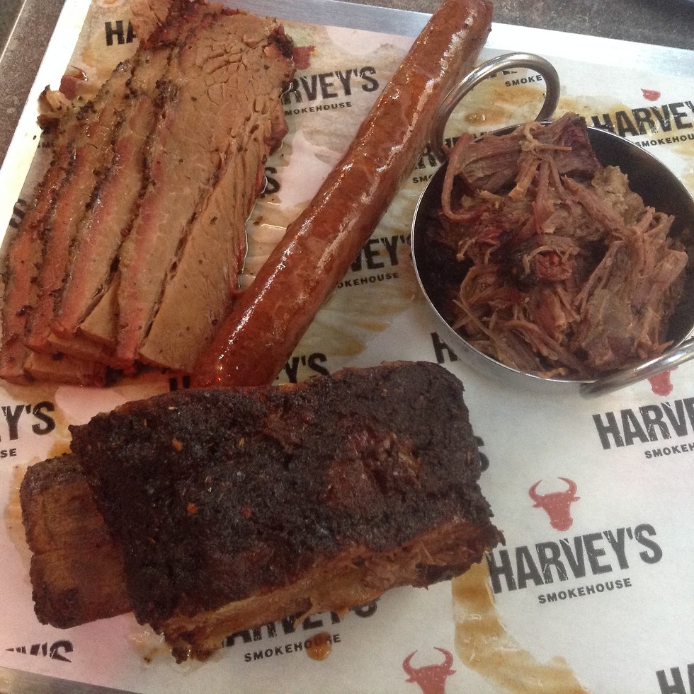 Selection of smoked meats at Harvey's (Photo: Buzzy Gordon)