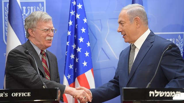 National Security Adviser John Bolton and Prime Minister Netanyahu (Photo: Amos Ben Gershom GPO)