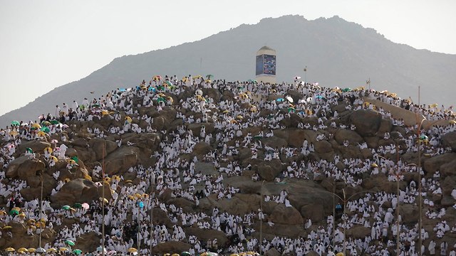עולי רגל מוסלמים חאג' הר ערפאת הר הרחמים סעודיה (צילום:  רויטרס)