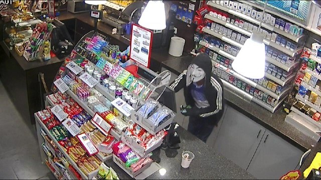 Suspect behind the counter