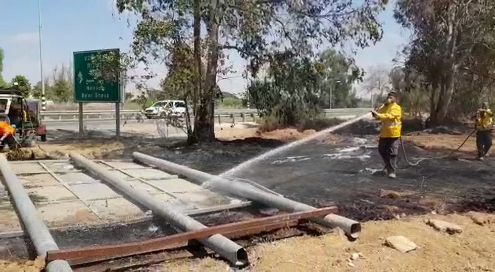 Fire in Gaza border region (Photo: KKL Spokesperson)
