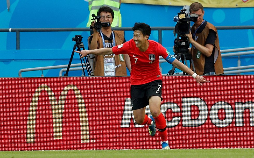 סון יונג-מין נבחרת דרום קוריאה (צילום: רויטרס)