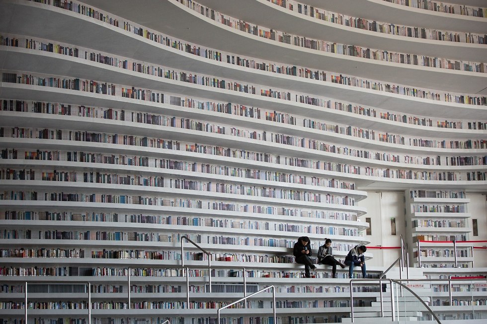 Tianjin Binhai library (צילום: EPA)