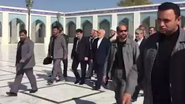 Министр иностранных дел Ирана Мохаммед Джавад Зариф во время официального визита в Сирию