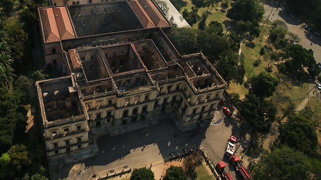 ברזיל שריפה ריו דה ז'ניירו ה מוזיאון ה לאומי נזק הפגנה (צילום: gettyimages)