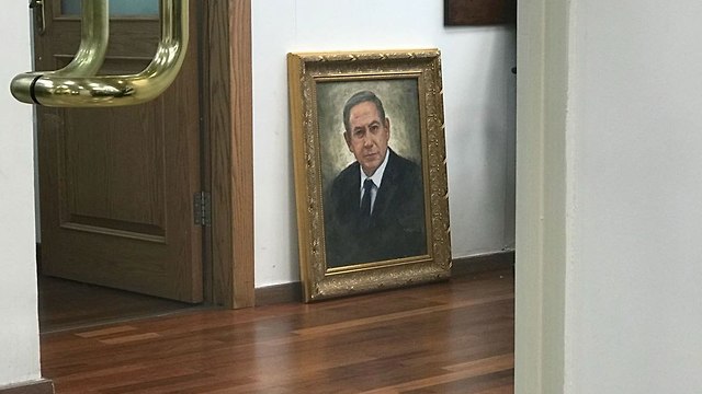 ציור שמן דיוקן של ראש הממשלה בנימין נתניהו ()