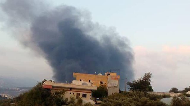Scene of alleged IAF strike in Hama earlier this week