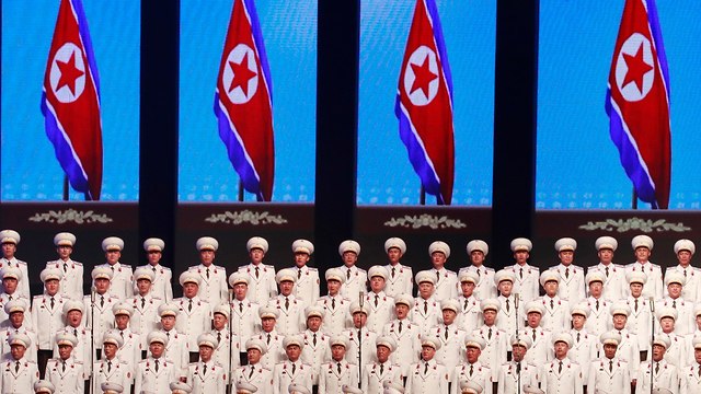 פיונגיאנג צפון קוריאה חוגגת 70 שנים להקמתה (צילום: EPA)
