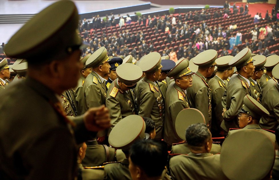 פיונגיאנג צפון קוריאה חוגגת 70 שנים להקמתה (צילום: רויטרס)