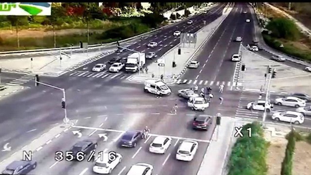 תאונת דרכים בצומת עכו (צילום: נתיבי ישראל )
