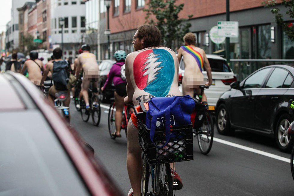 Голый велопробег в Филадельфии. Фото: Julia Hatmaker | jhatmaker@pennlive.com