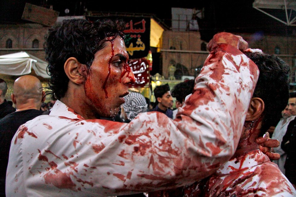 יום ה עשוראא מוסלמים שיעים נג'ף עיראק (צילום: AFP)