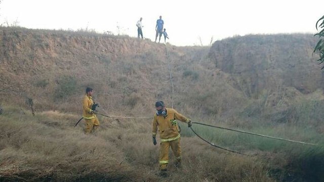 Fire in Gaza border region (Photo: The Israel Fire and Rescue Services)