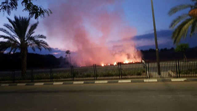 Fire in Gaza boredr region