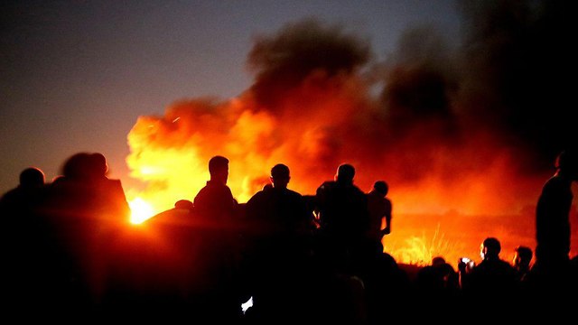 מהומות פלסטינים גבול רצועת עזה ()
