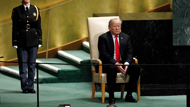 דונלד טראמפ נואם בעצרת האו