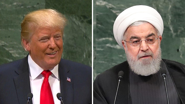 President Trump; Hassan Rouhani