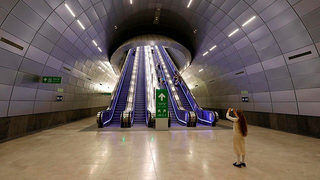תחנת רכבת יצחק נבון ב ירושלים (צילום: AFP)