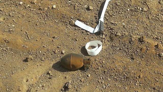 מטענים מאולתרים ורימוני נפץ בהפרות סדר בגבול עזה  (צילום: דובר צה