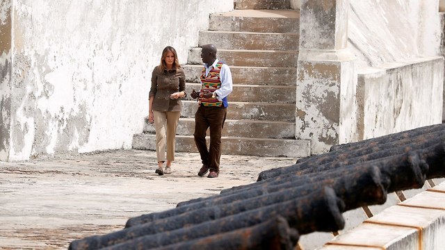 מלניה טראמפ ביקור אפריקה כלא עבדים (צילום: רויטרס)